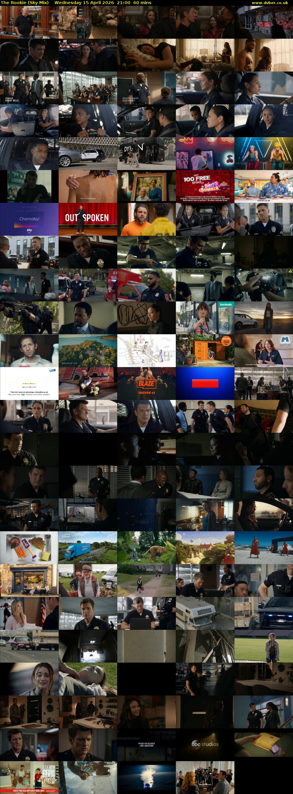 The Rookie (Sky Mix) Wednesday 15 April 2026 21:00 - 22:00