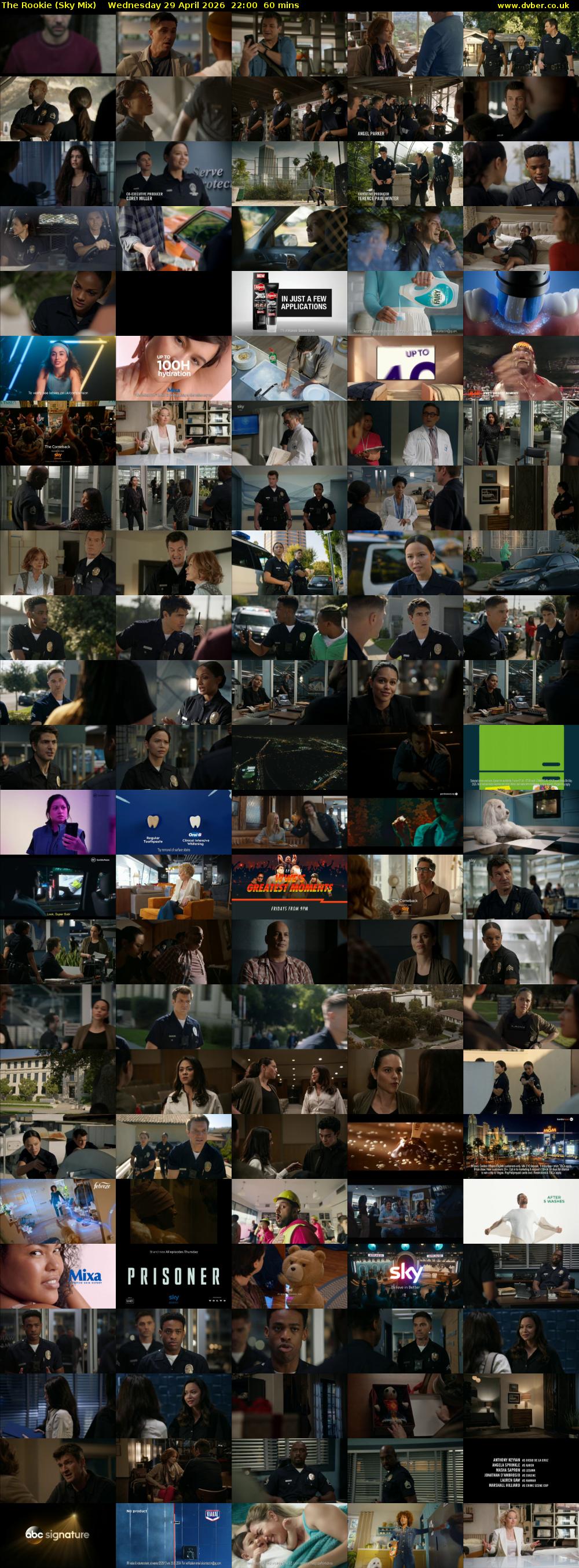 The Rookie (Sky Mix) Wednesday 29 April 2026 22:00 - 23:00