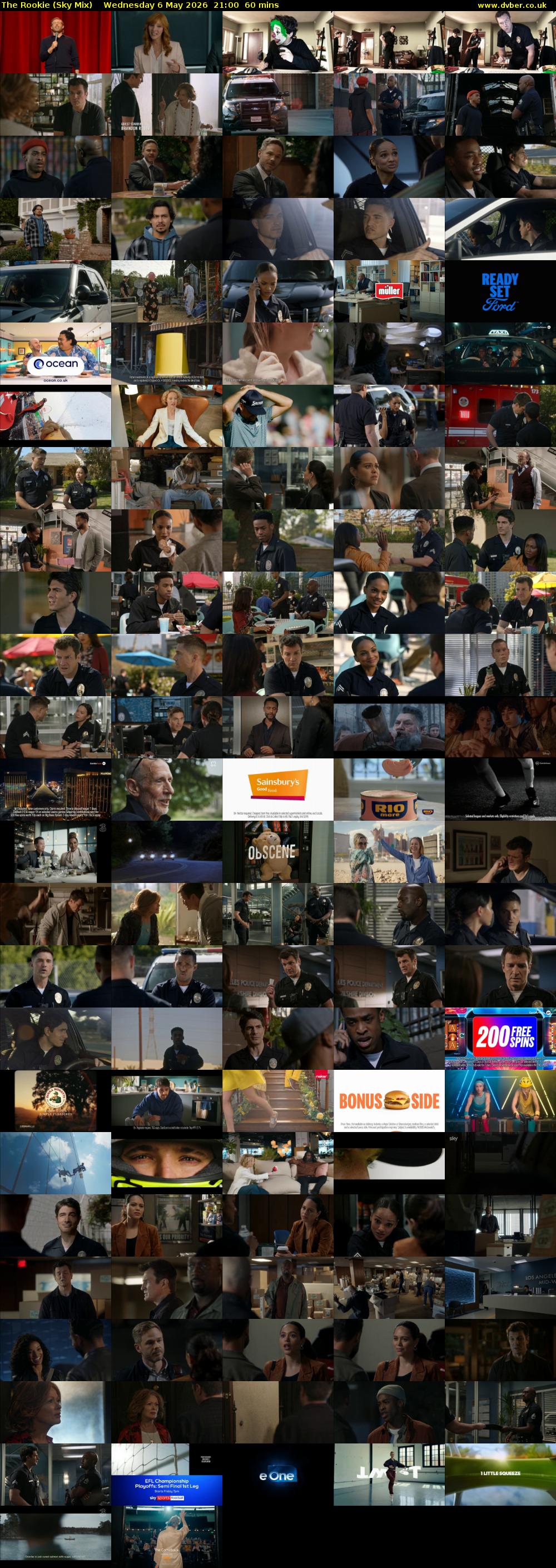 The Rookie (Sky Mix) Wednesday 6 May 2026 21:00 - 22:00