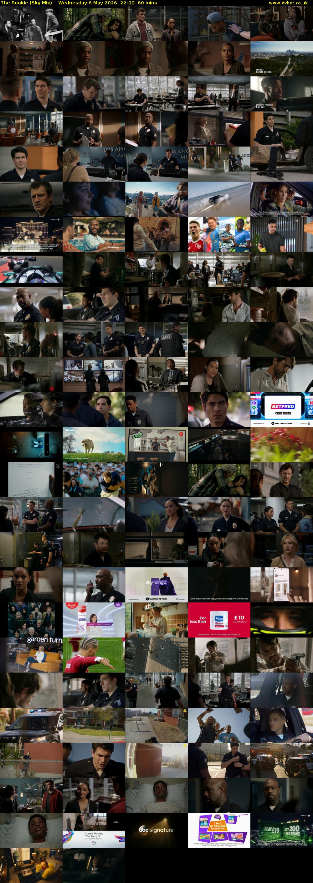 The Rookie (Sky Mix) Wednesday 6 May 2026 22:00 - 23:00