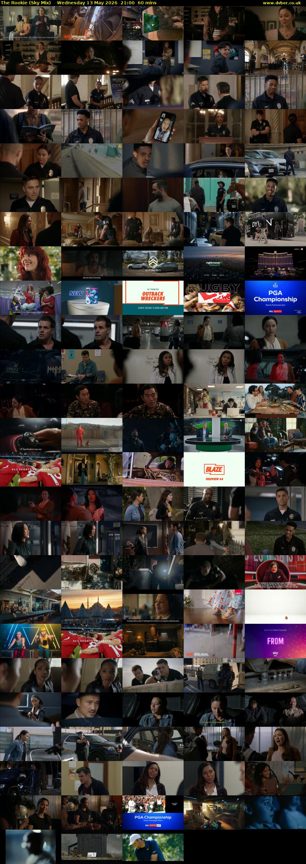 The Rookie (Sky Mix) Wednesday 13 May 2026 21:00 - 22:00