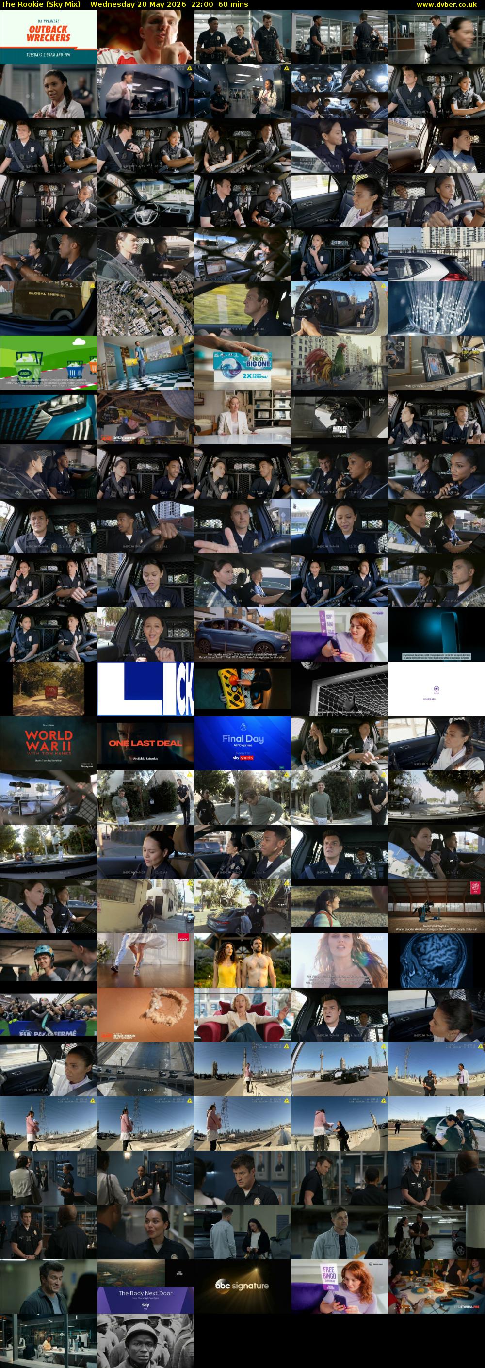 The Rookie (Sky Mix) Wednesday 20 May 2026 22:00 - 23:00