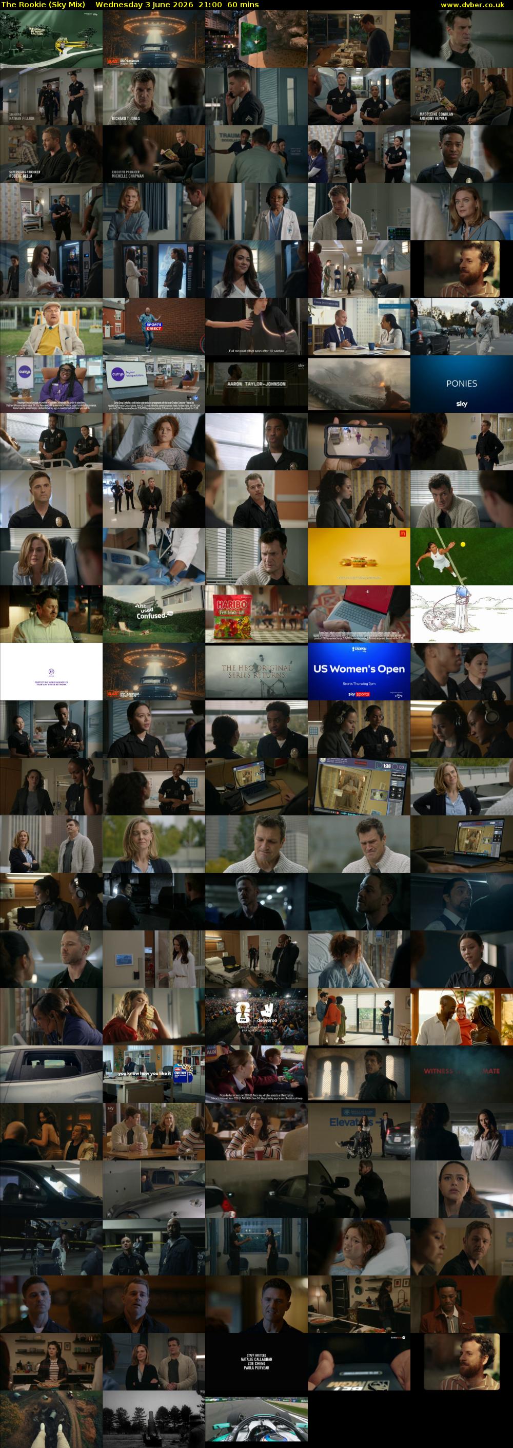 The Rookie (Sky Mix) Wednesday 3 June 2026 21:00 - 22:00