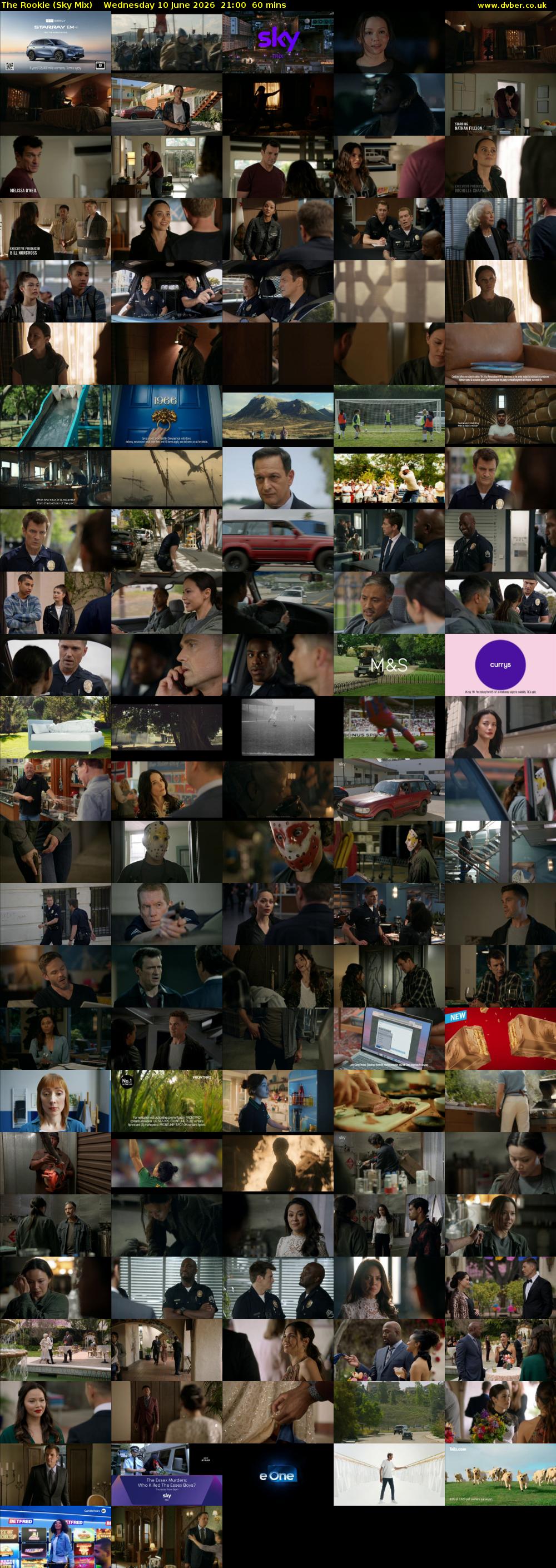 The Rookie (Sky Mix) Wednesday 10 June 2026 21:00 - 22:00