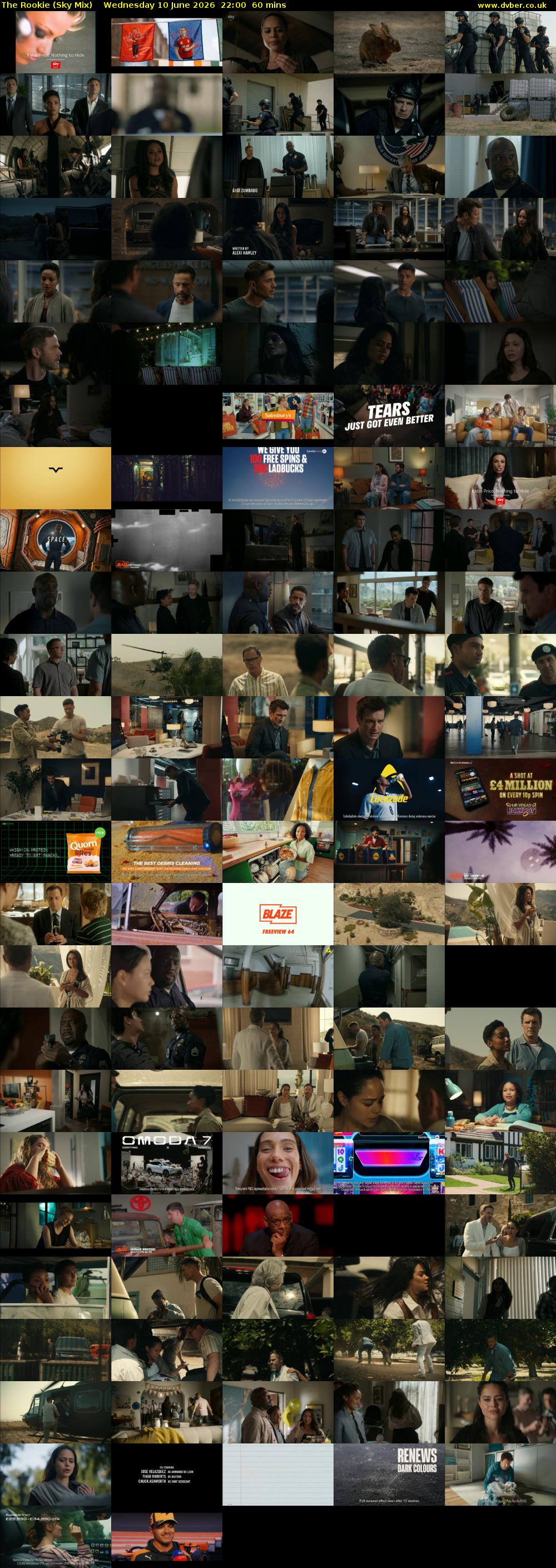 The Rookie (Sky Mix) Wednesday 10 June 2026 22:00 - 23:00