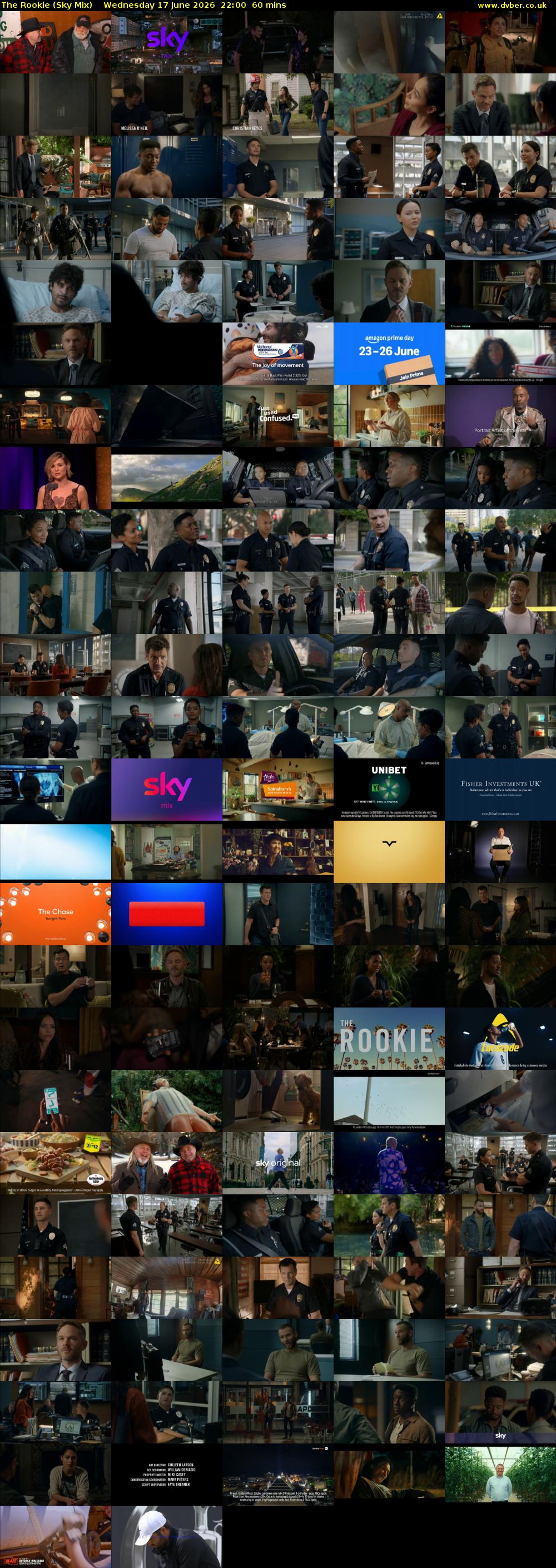 The Rookie (Sky Mix) Wednesday 17 June 2026 22:00 - 23:00