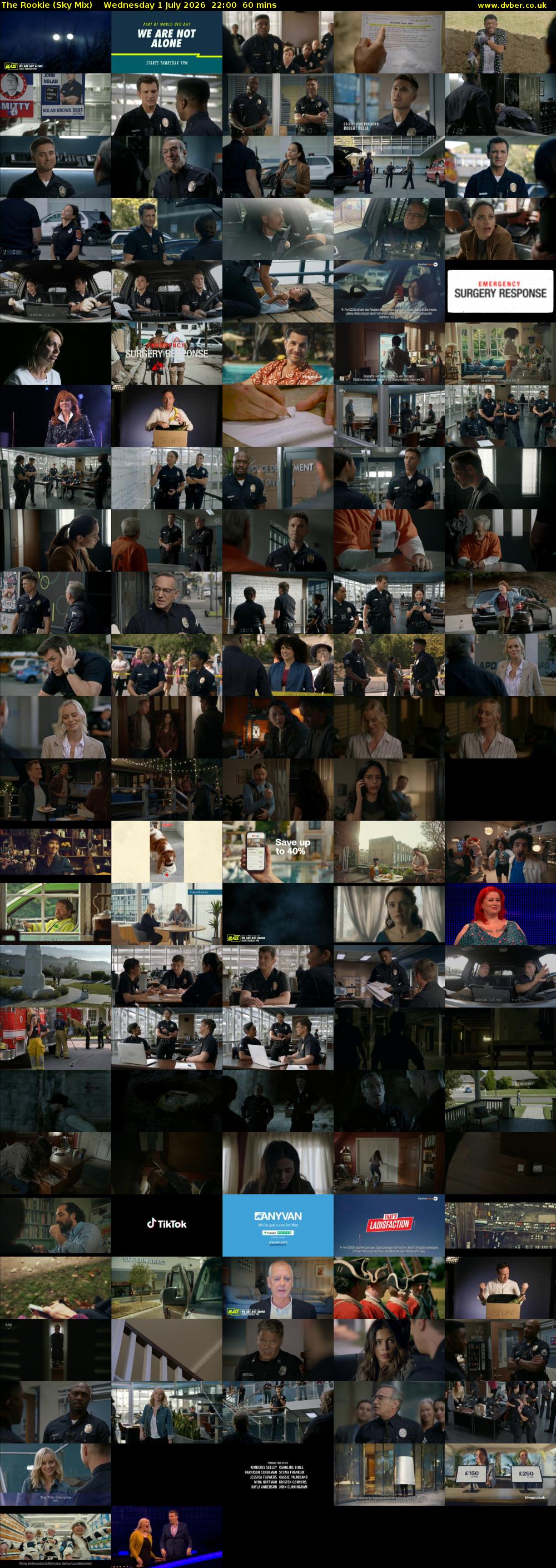 The Rookie (Sky Mix) Wednesday 1 July 2026 22:00 - 23:00