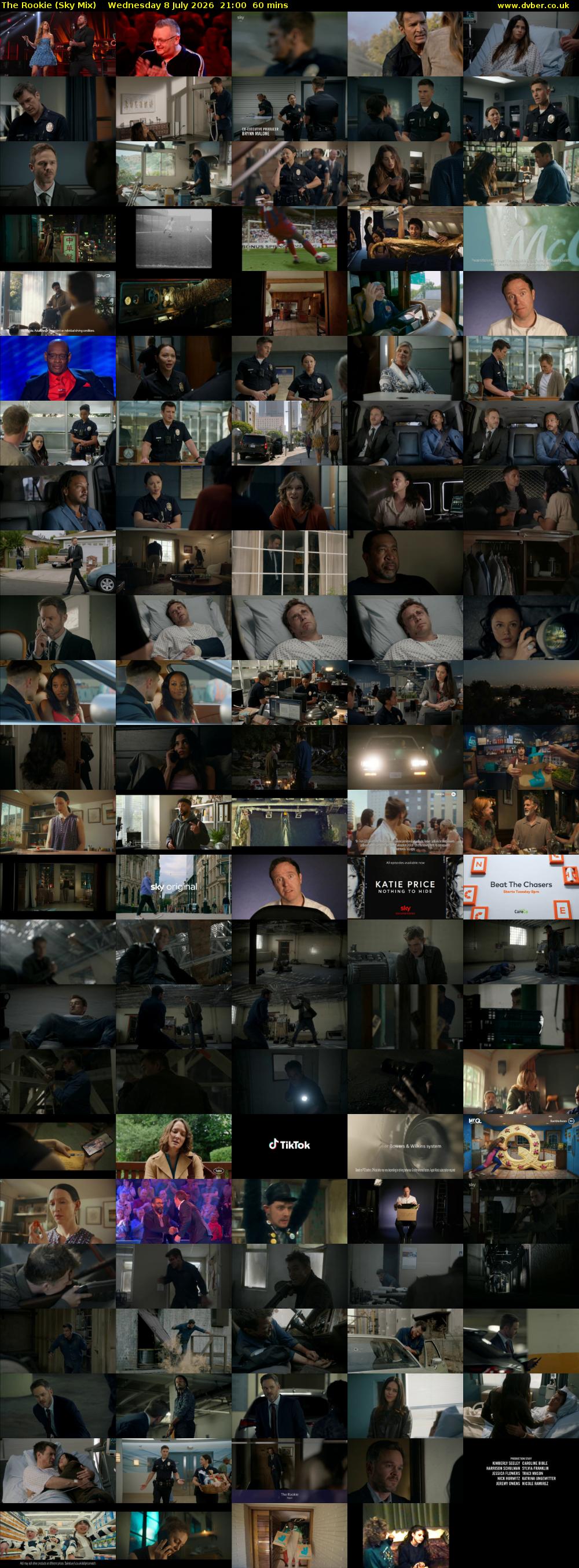 The Rookie (Sky Mix) Wednesday 8 July 2026 21:00 - 22:00