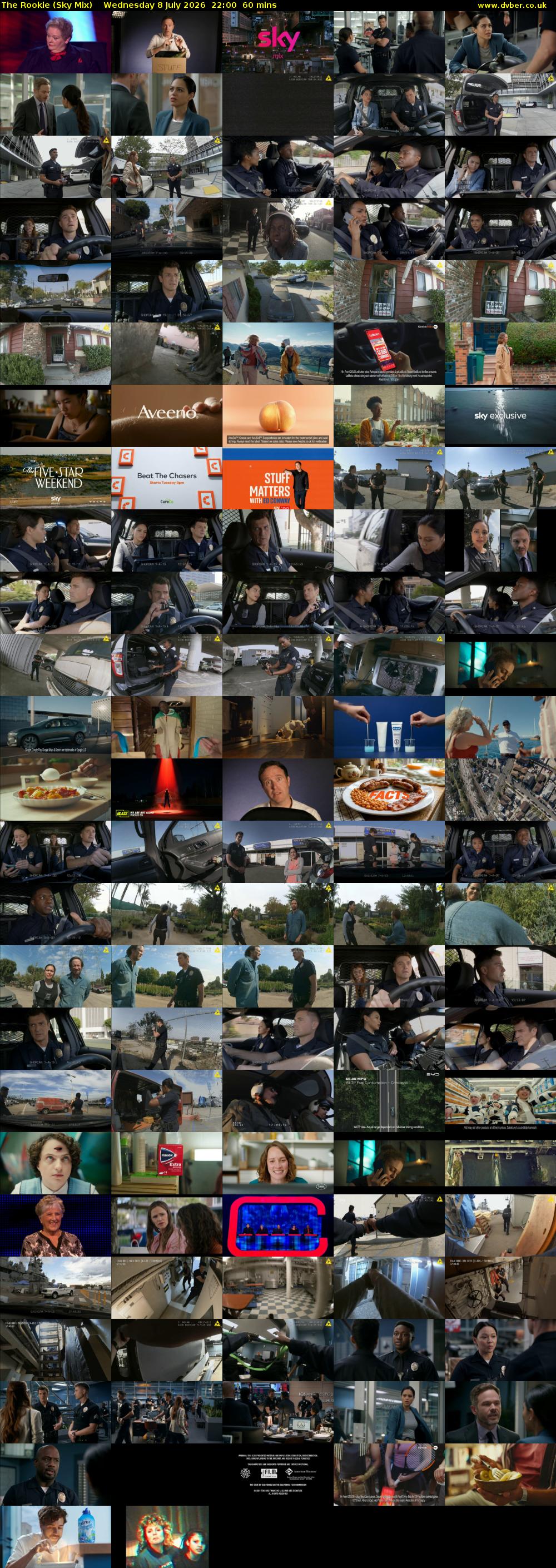 The Rookie (Sky Mix) Wednesday 8 July 2026 22:00 - 23:00
