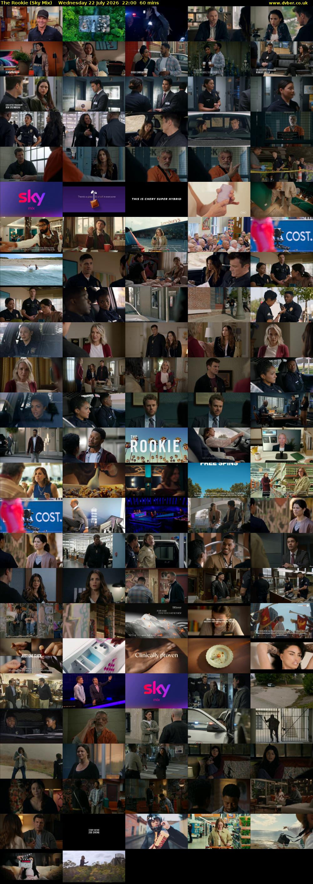 The Rookie (Sky Mix) Wednesday 22 July 2026 22:00 - 23:00