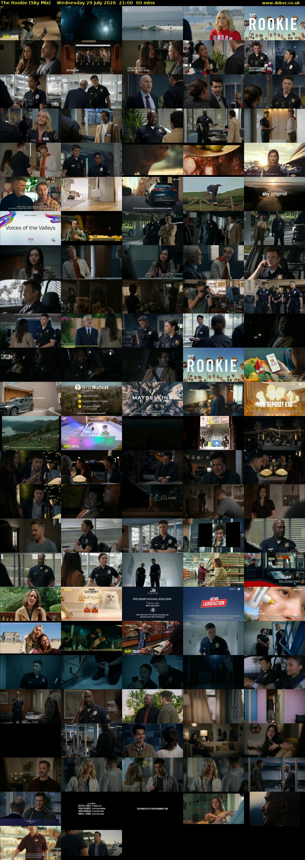 The Rookie (Sky Mix) Wednesday 29 July 2026 21:00 - 22:00