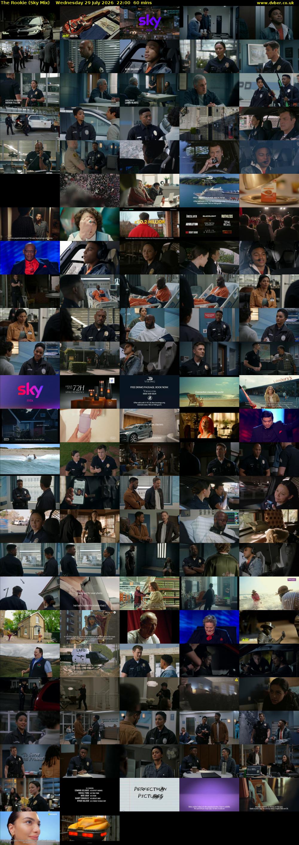 The Rookie (Sky Mix) Wednesday 29 July 2026 22:00 - 23:00