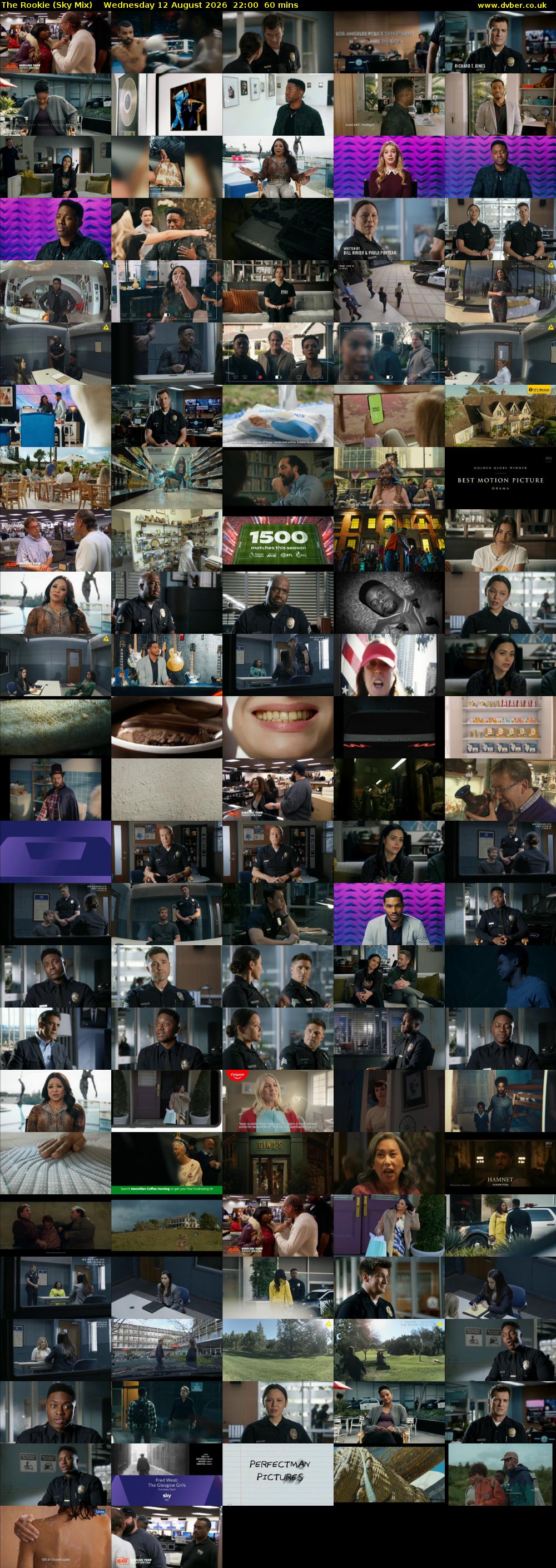 The Rookie (Sky Mix) Wednesday 12 August 2026 22:00 - 23:00