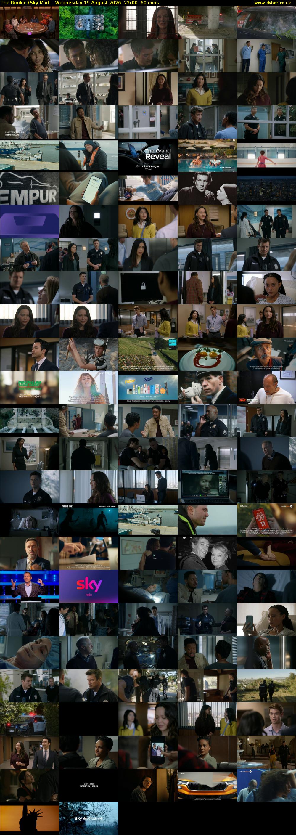 The Rookie (Sky Mix) Wednesday 19 August 2026 22:00 - 23:00