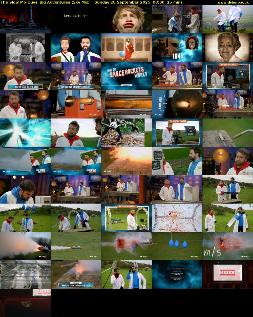 The Slow Mo Guys' Big Adventures (Sky Mix) Sunday 28 September 2025 08:00 - 08:25