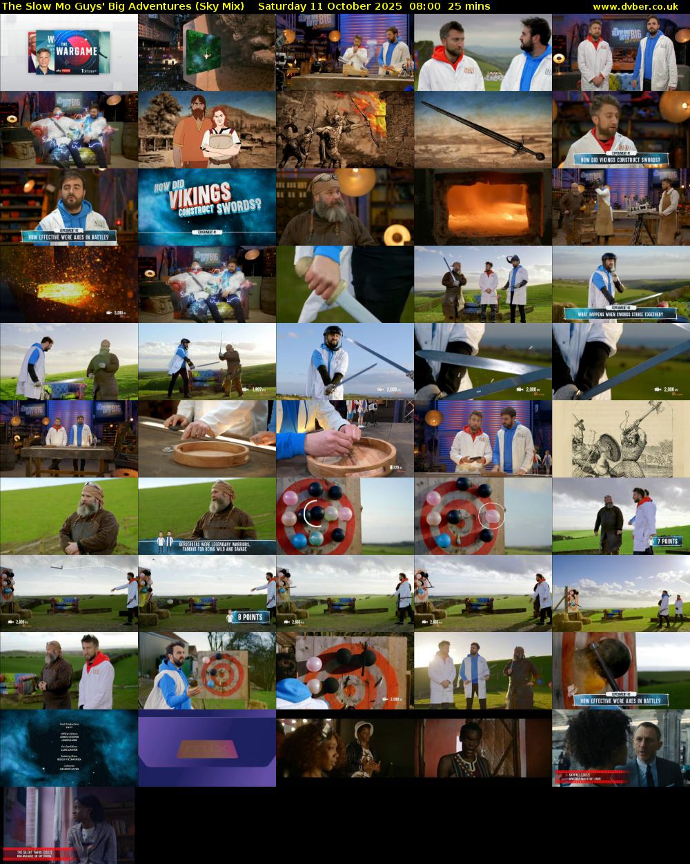 The Slow Mo Guys' Big Adventures (Sky Mix) Saturday 11 October 2025 08:00 - 08:25