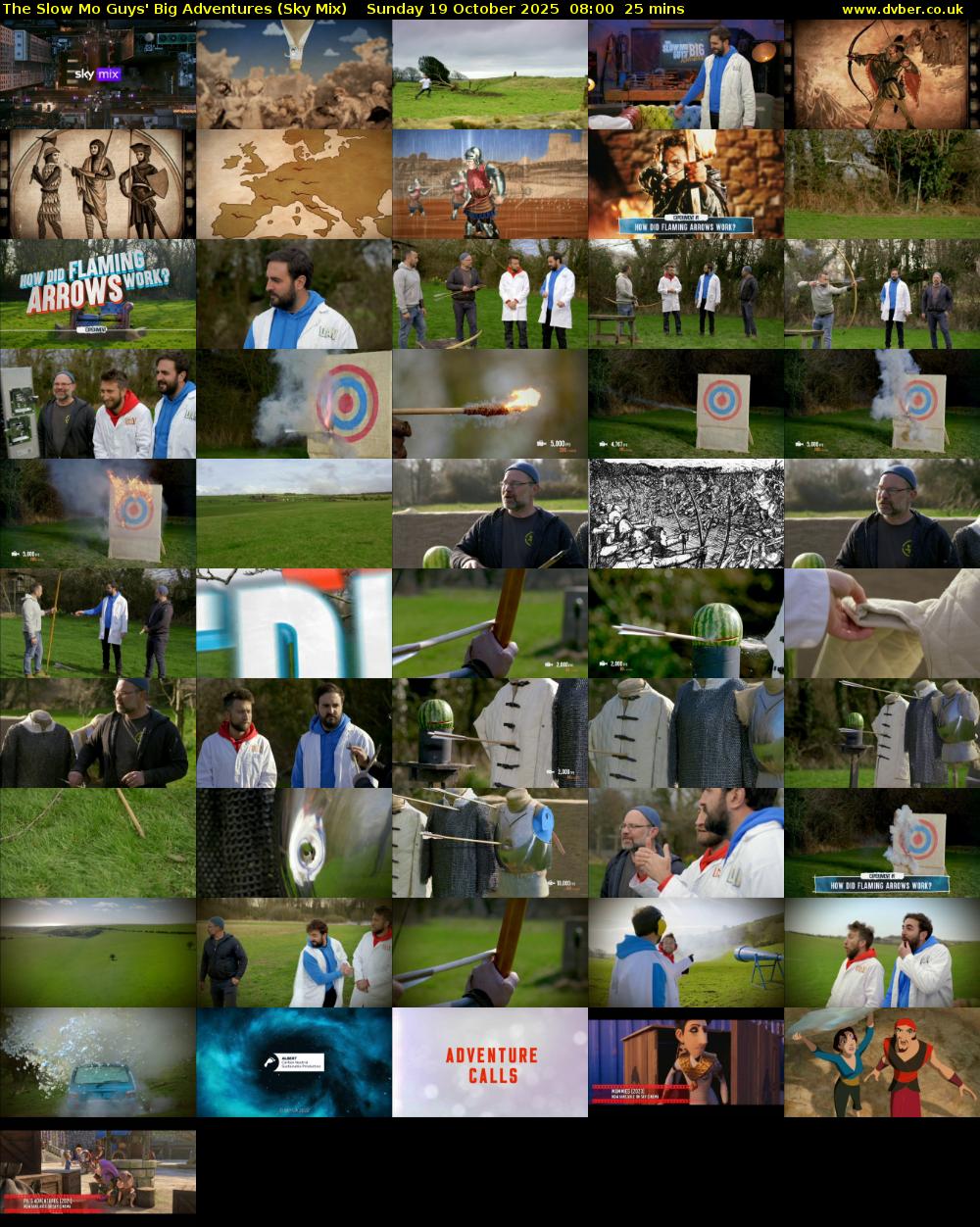 The Slow Mo Guys' Big Adventures (Sky Mix) Sunday 19 October 2025 08:00 - 08:25