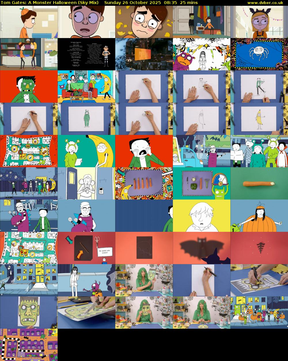 Tom Gates: A Monster Halloween (Sky Mix) Sunday 26 October 2025 08:35 - 09:00