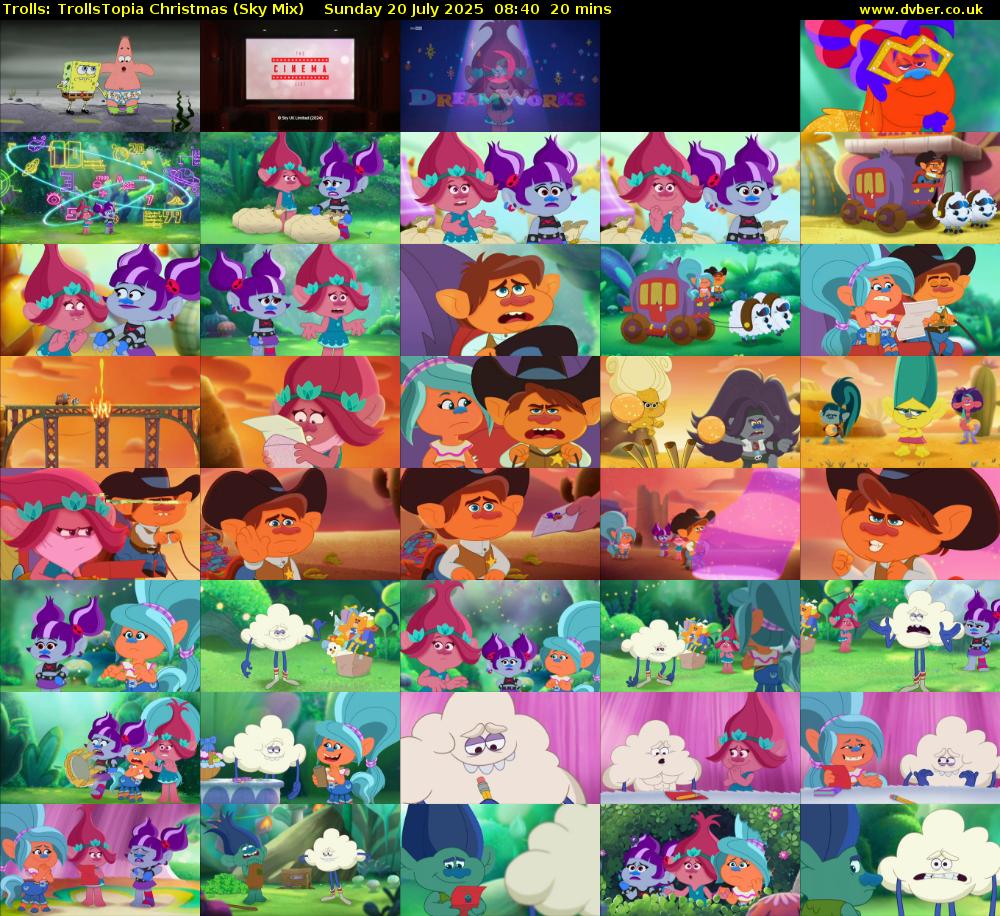 Trolls: TrollsTopia Christmas (Sky Mix) Sunday 20 July 2025 08:40 - 09:00
