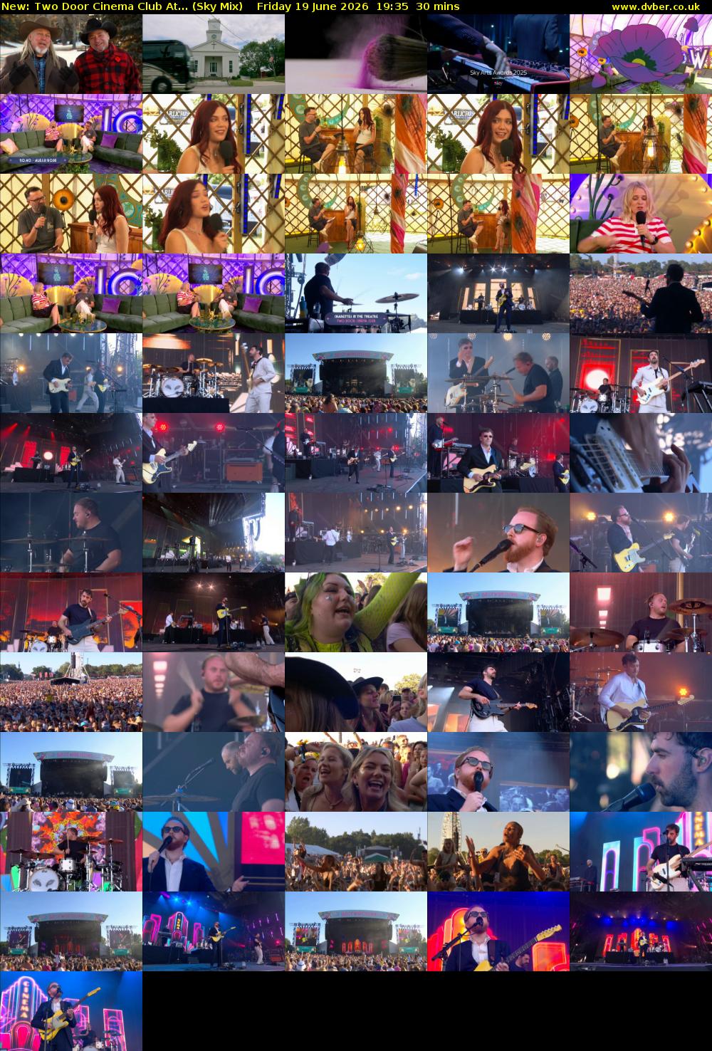 Two Door Cinema Club At... (Sky Mix) Friday 19 June 2026 19:35 - 20:05