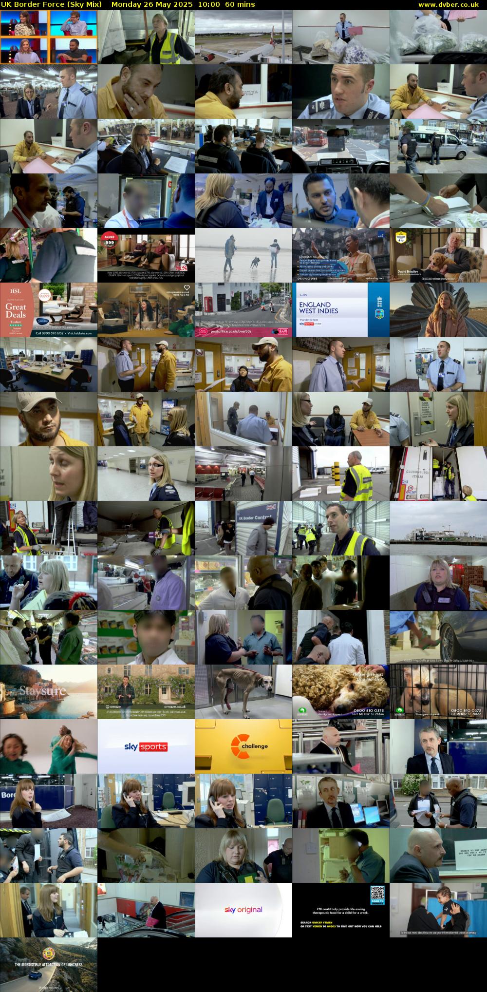 UK Border Force (Sky Mix) Monday 26 May 2025 10:00 - 11:00