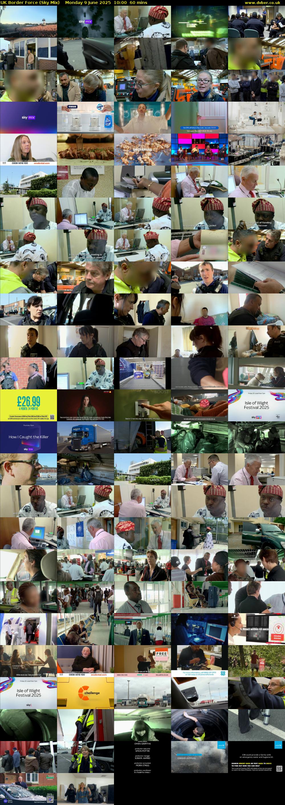 UK Border Force (Sky Mix) Monday 9 June 2025 10:00 - 11:00