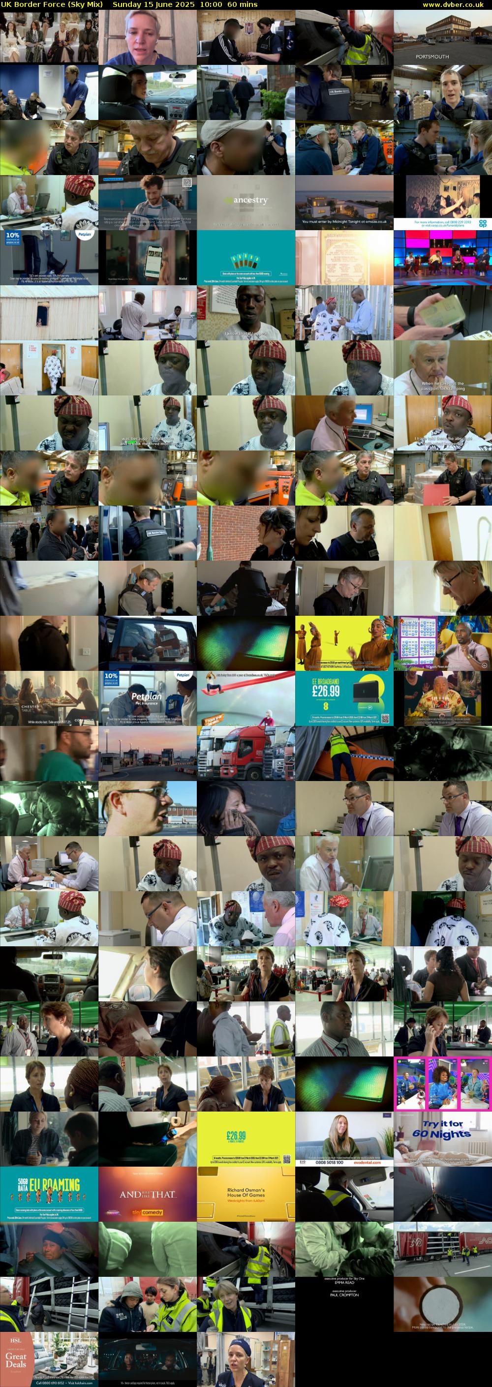 UK Border Force (Sky Mix) Sunday 15 June 2025 10:00 - 11:00