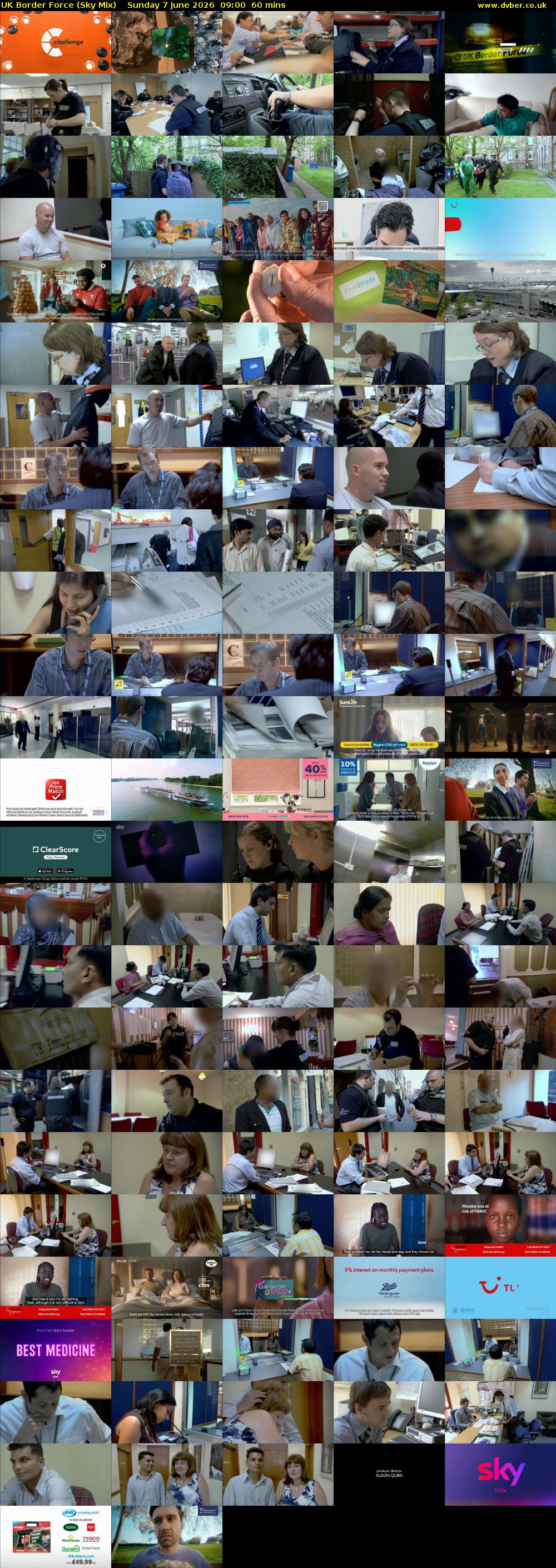 UK Border Force (Sky Mix) Sunday 7 June 2026 09:00 - 10:00
