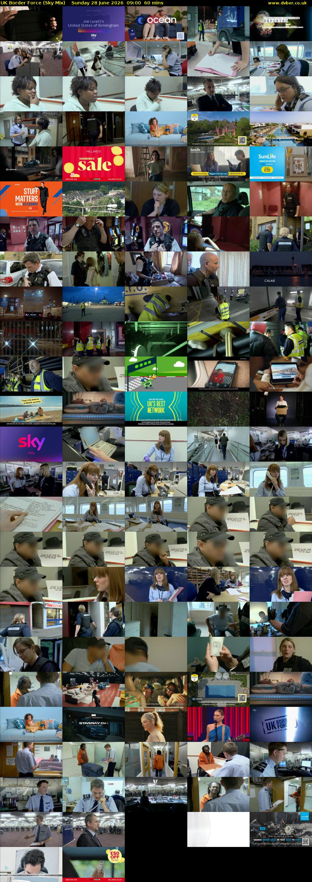 UK Border Force (Sky Mix) Sunday 28 June 2026 09:00 - 10:00