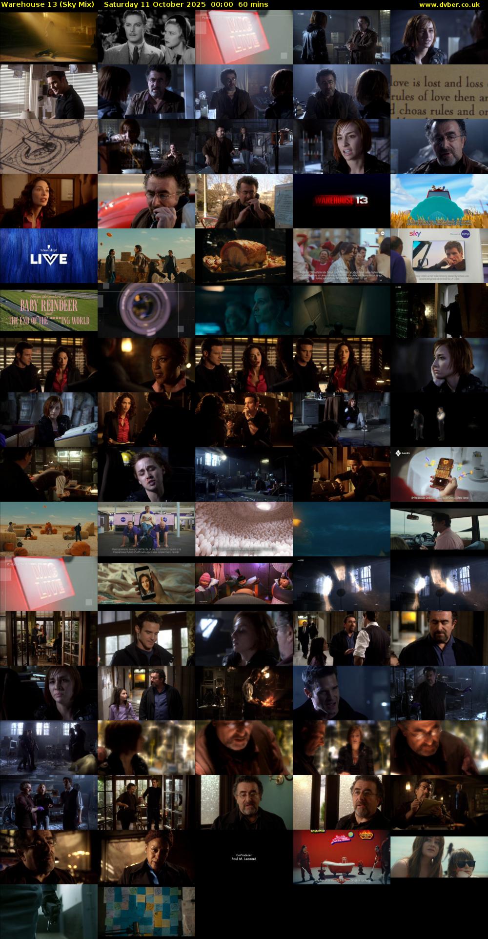 Warehouse 13 (Sky Mix) Saturday 11 October 2025 00:00 - 01:00