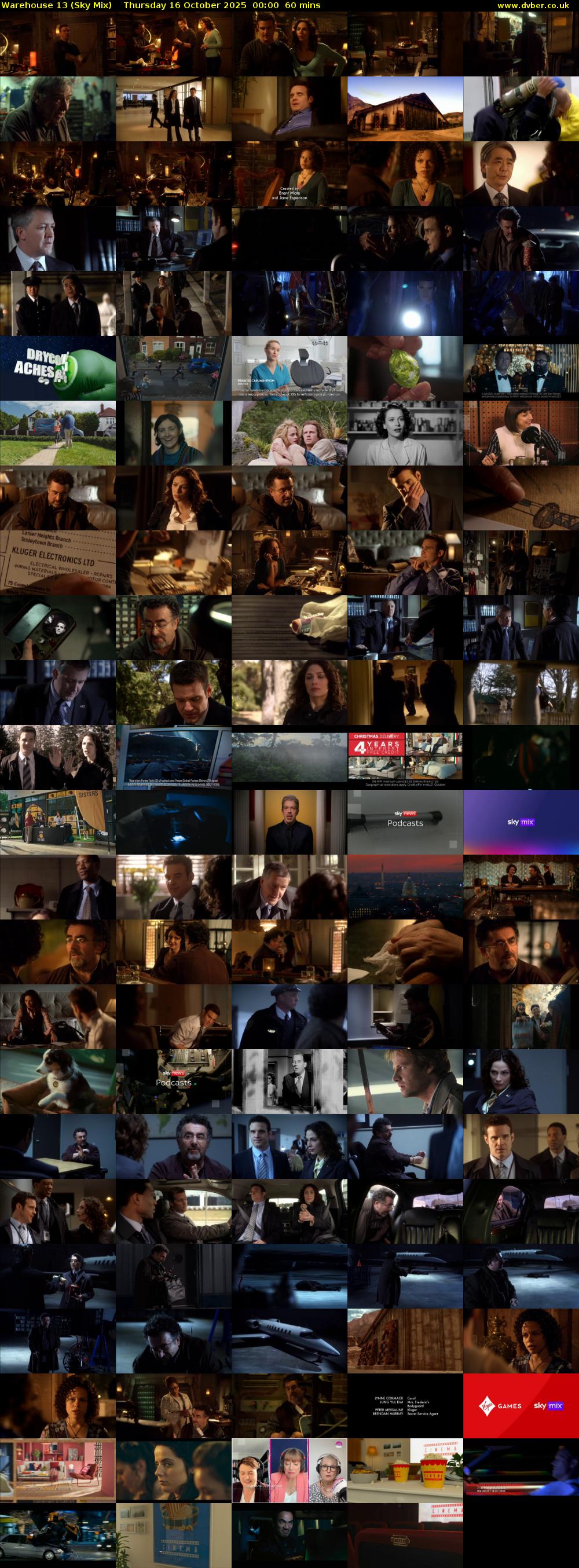 Warehouse 13 (Sky Mix) Thursday 16 October 2025 00:00 - 01:00