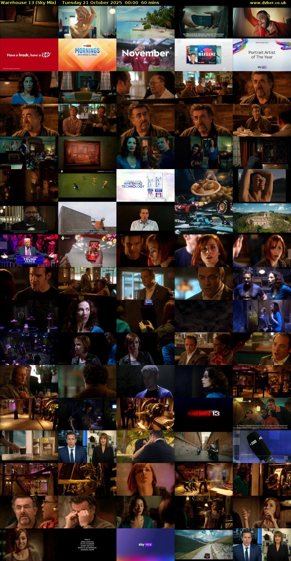 Warehouse 13 (Sky Mix) Tuesday 21 October 2025 00:00 - 01:00