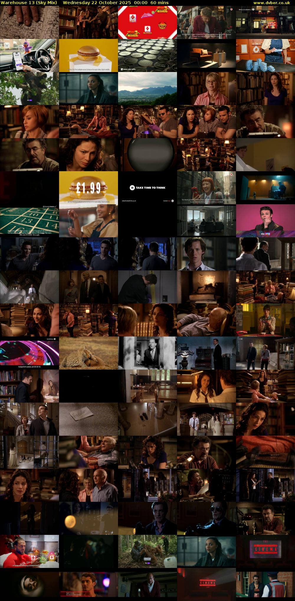 Warehouse 13 (Sky Mix) Wednesday 22 October 2025 00:00 - 01:00