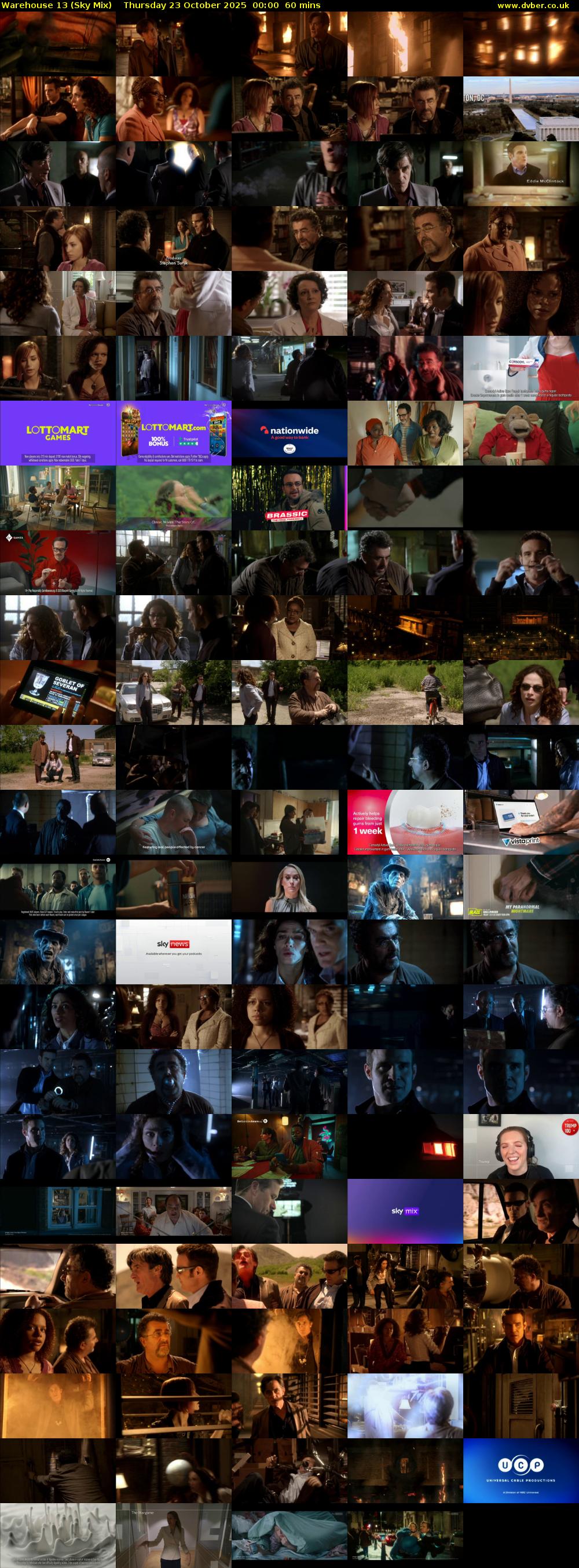 Warehouse 13 (Sky Mix) Thursday 23 October 2025 00:00 - 01:00