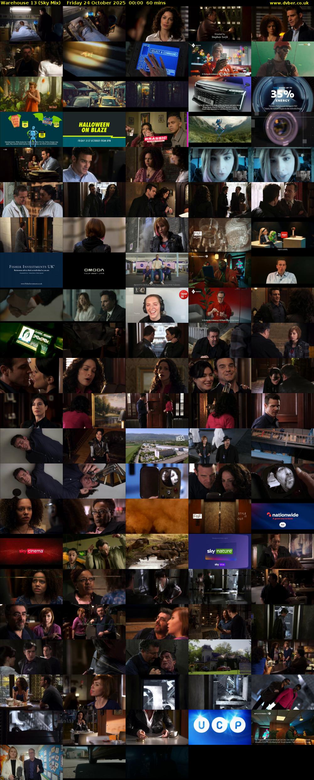 Warehouse 13 (Sky Mix) Friday 24 October 2025 00:00 - 01:00