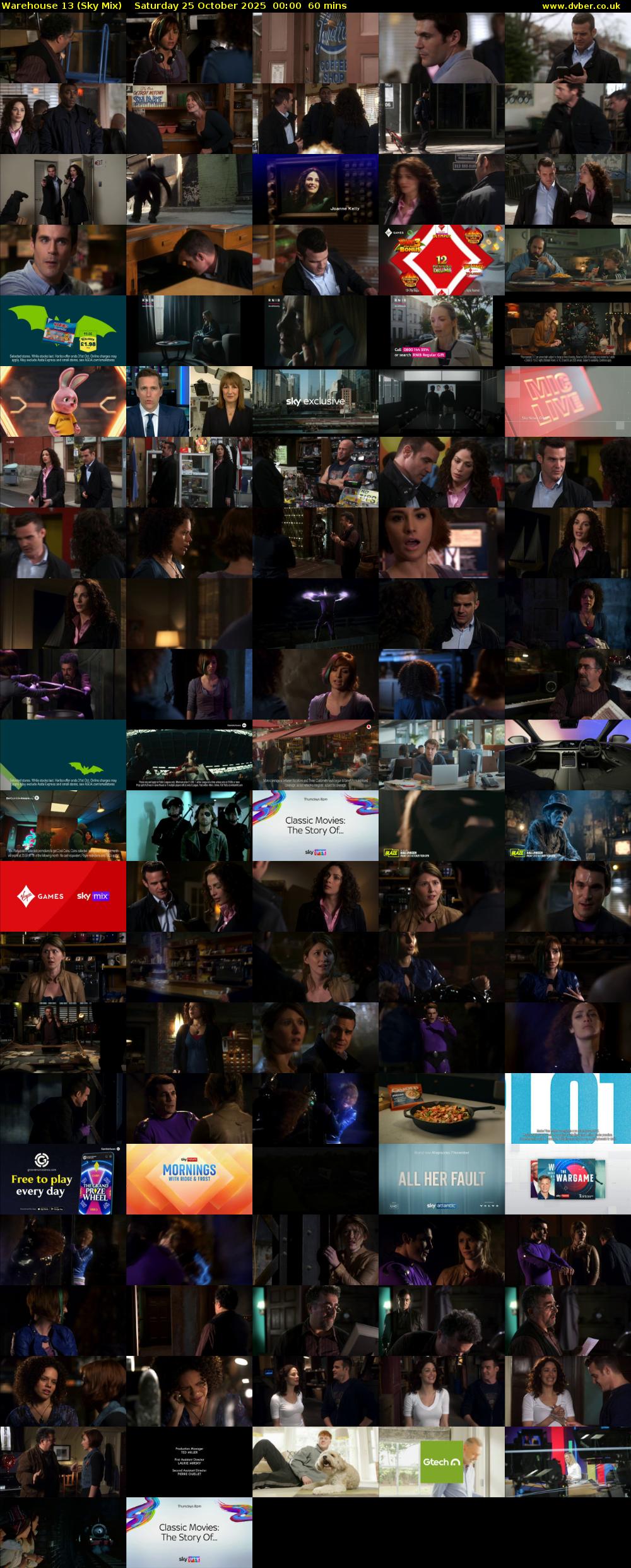 Warehouse 13 (Sky Mix) Saturday 25 October 2025 00:00 - 01:00