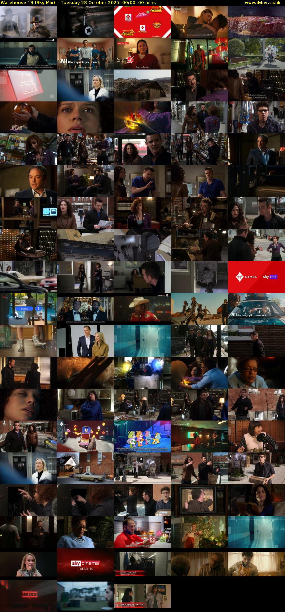 Warehouse 13 (Sky Mix) Tuesday 28 October 2025 00:00 - 01:00