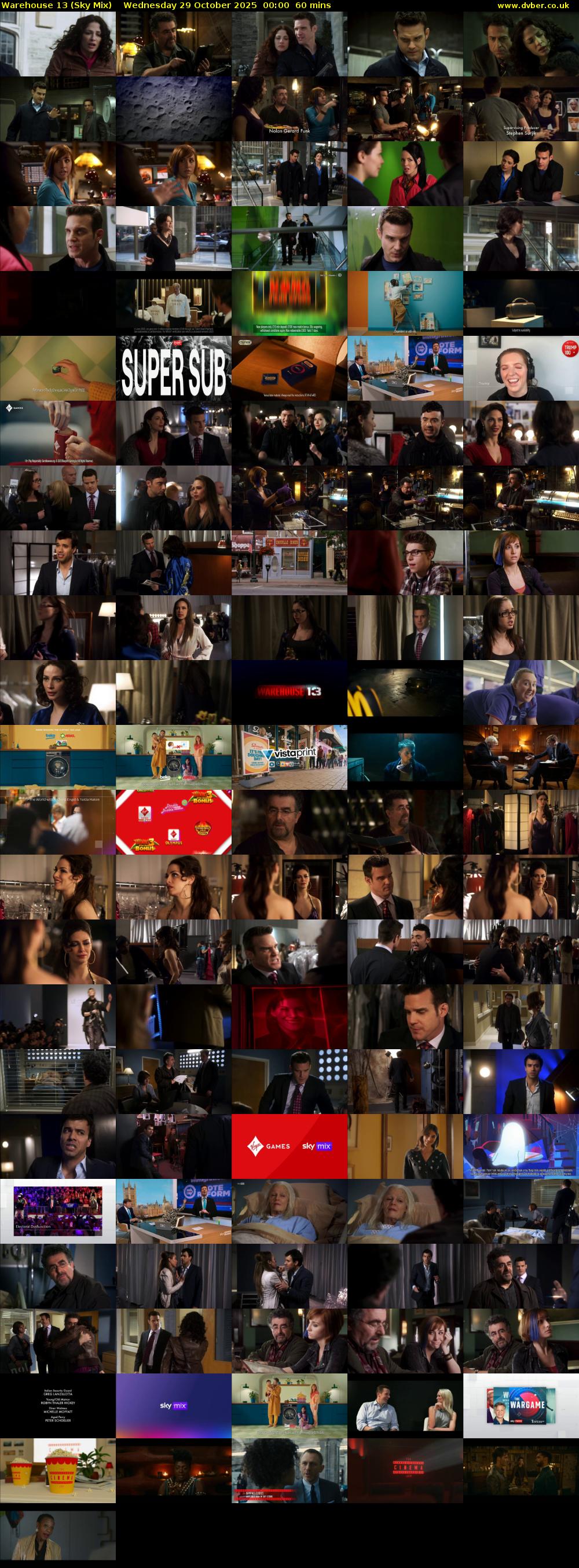 Warehouse 13 (Sky Mix) Wednesday 29 October 2025 00:00 - 01:00