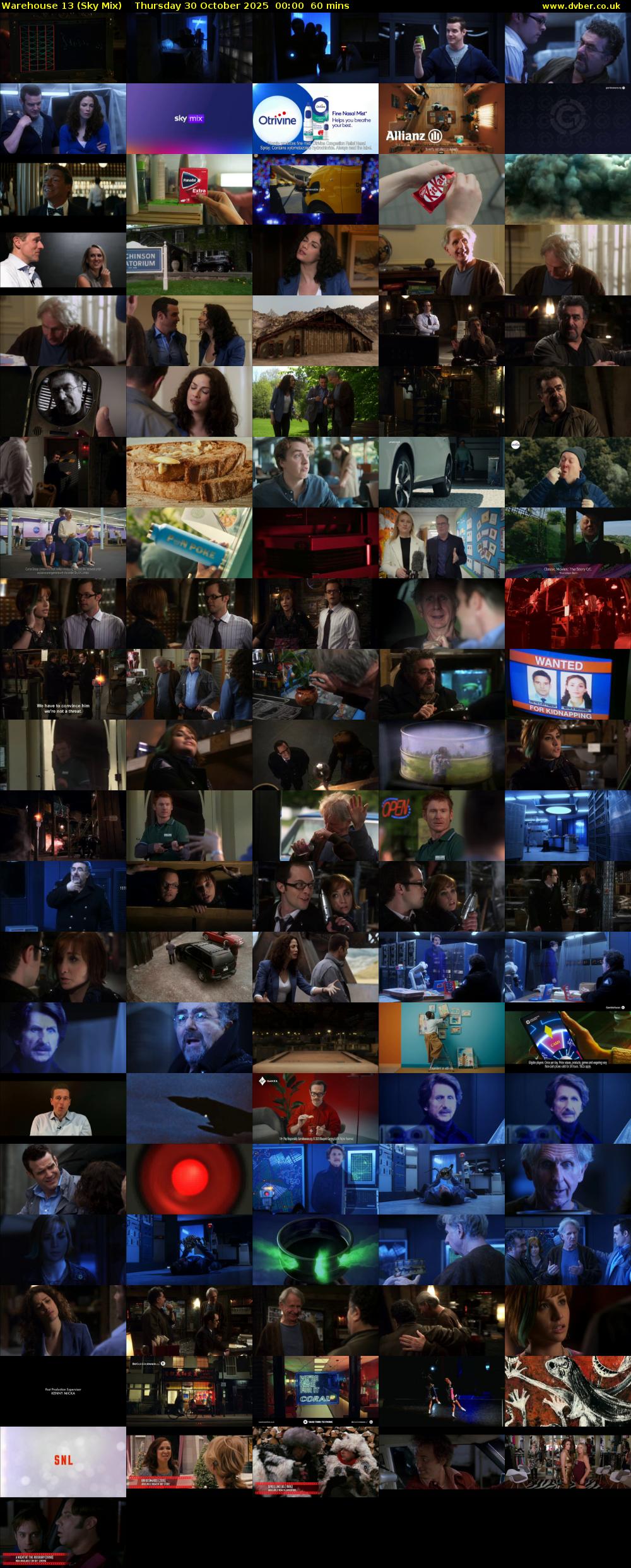 Warehouse 13 (Sky Mix) Thursday 30 October 2025 00:00 - 01:00