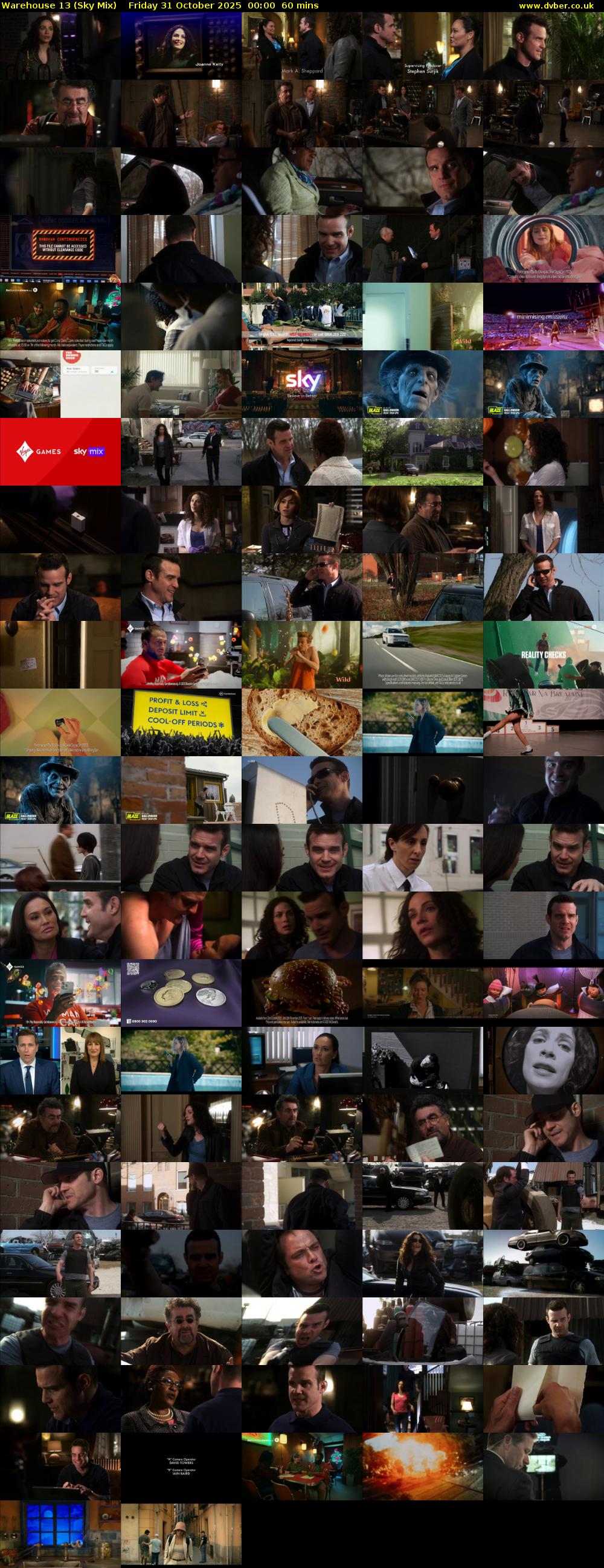 Warehouse 13 (Sky Mix) Friday 31 October 2025 00:00 - 01:00