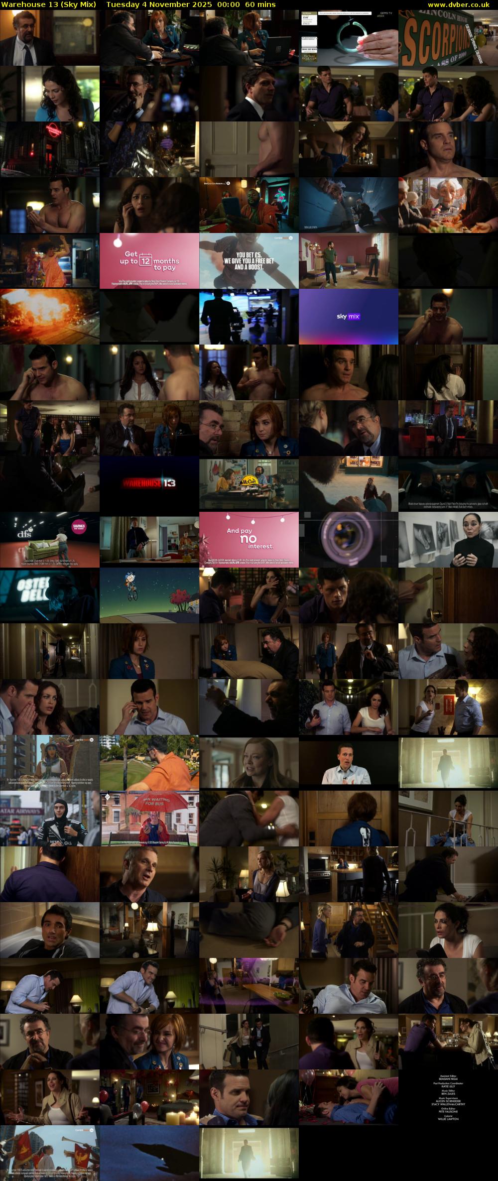 Warehouse 13 (Sky Mix) Tuesday 4 November 2025 00:00 - 01:00