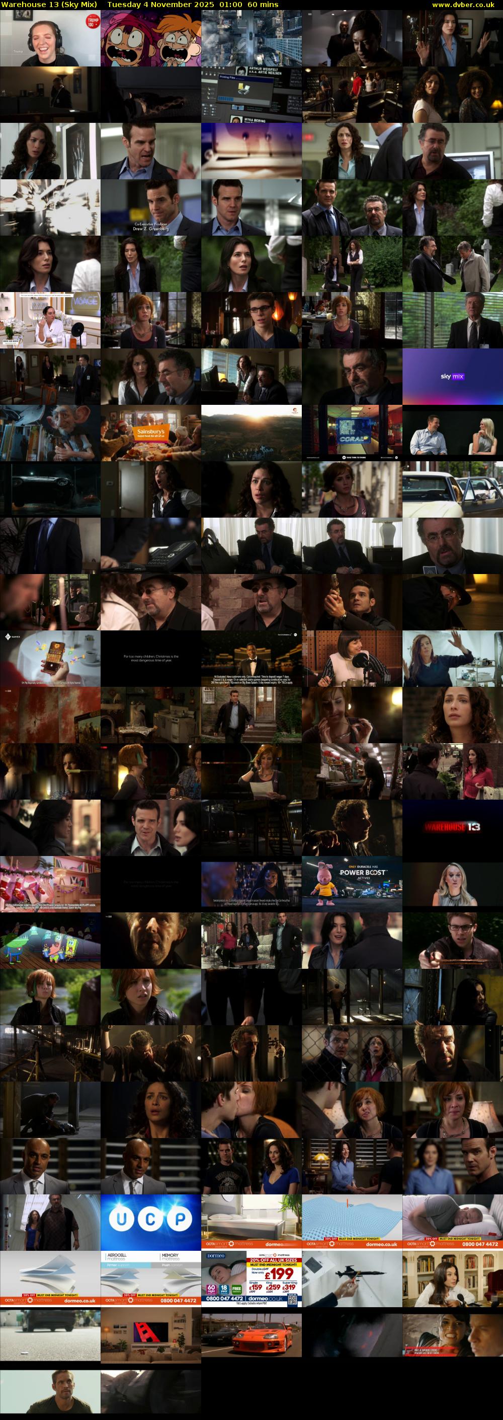 Warehouse 13 (Sky Mix) Tuesday 4 November 2025 01:00 - 02:00