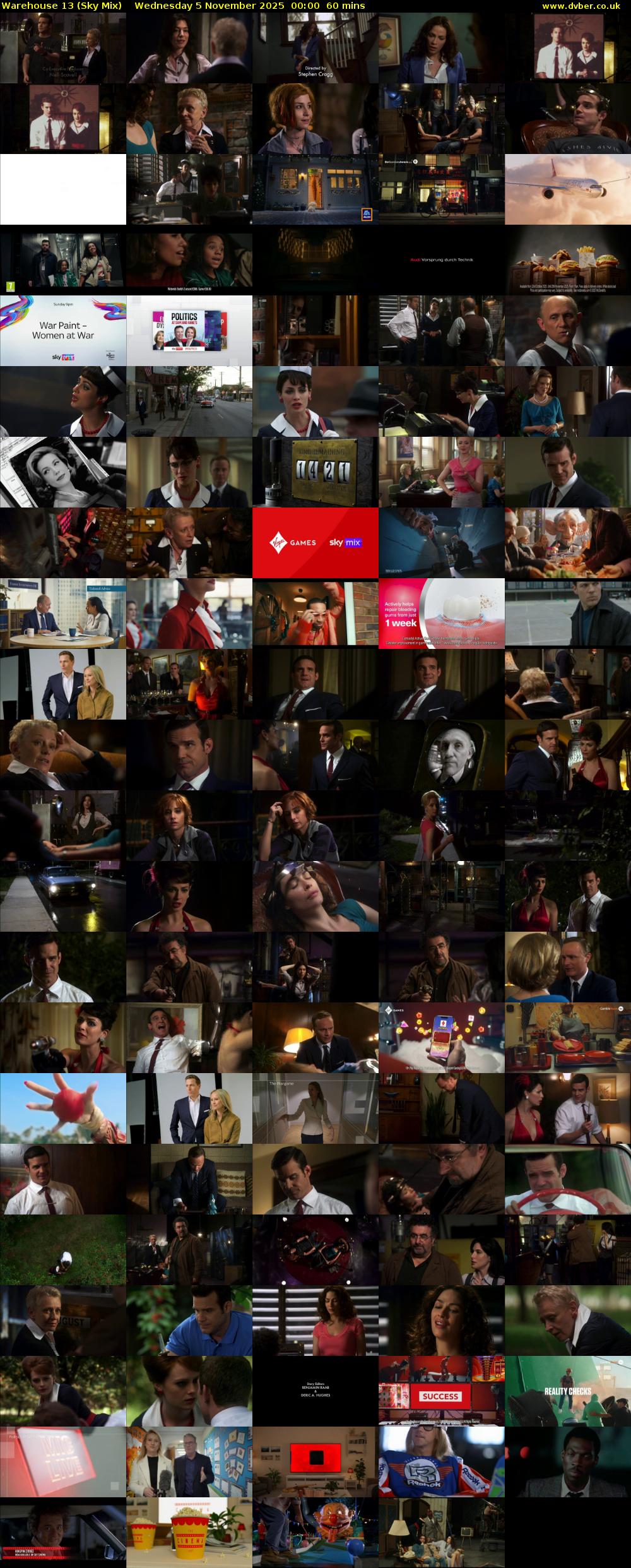 Warehouse 13 (Sky Mix) Wednesday 5 November 2025 00:00 - 01:00