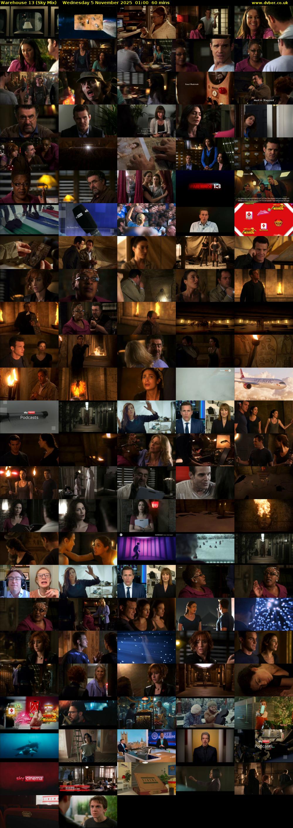 Warehouse 13 (Sky Mix) Wednesday 5 November 2025 01:00 - 02:00