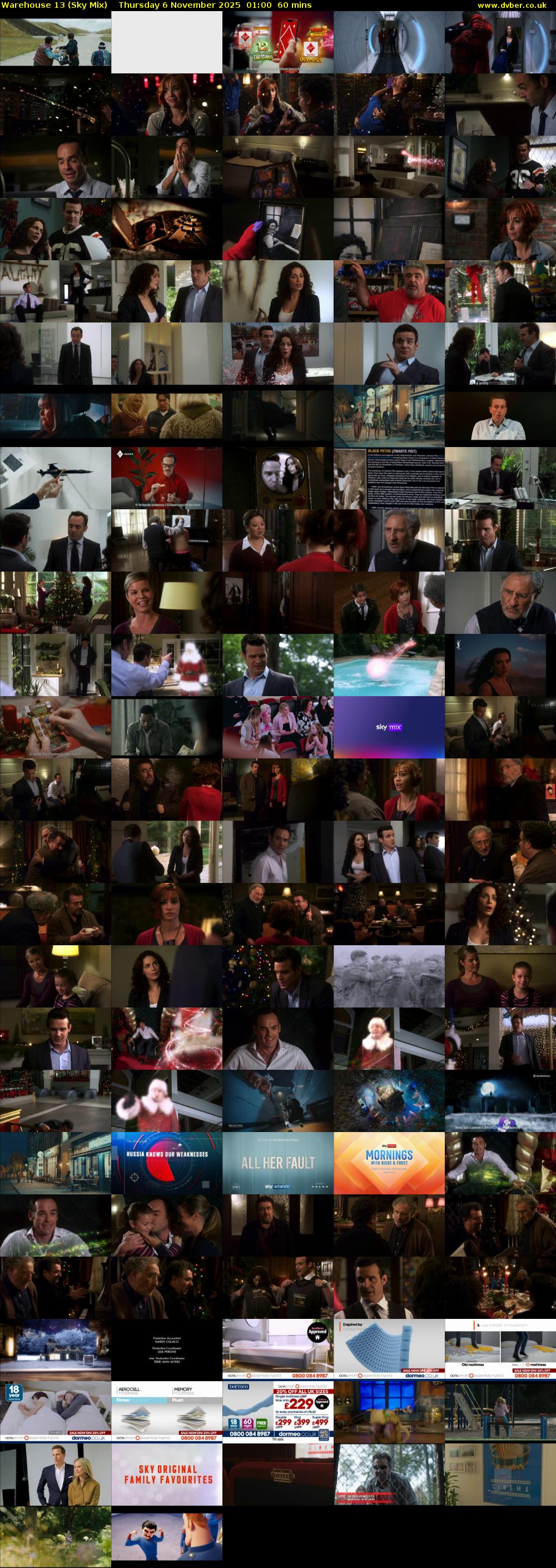 Warehouse 13 (Sky Mix) Thursday 6 November 2025 01:00 - 02:00
