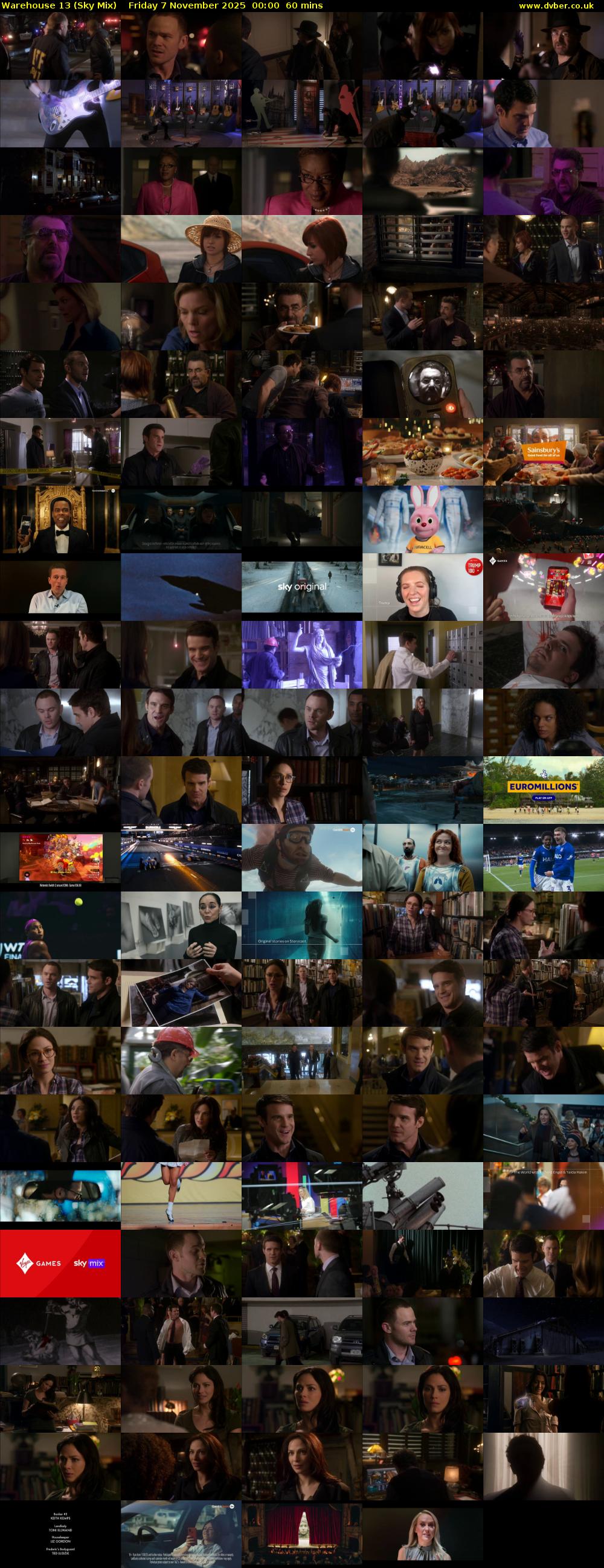 Warehouse 13 (Sky Mix) Friday 7 November 2025 00:00 - 01:00