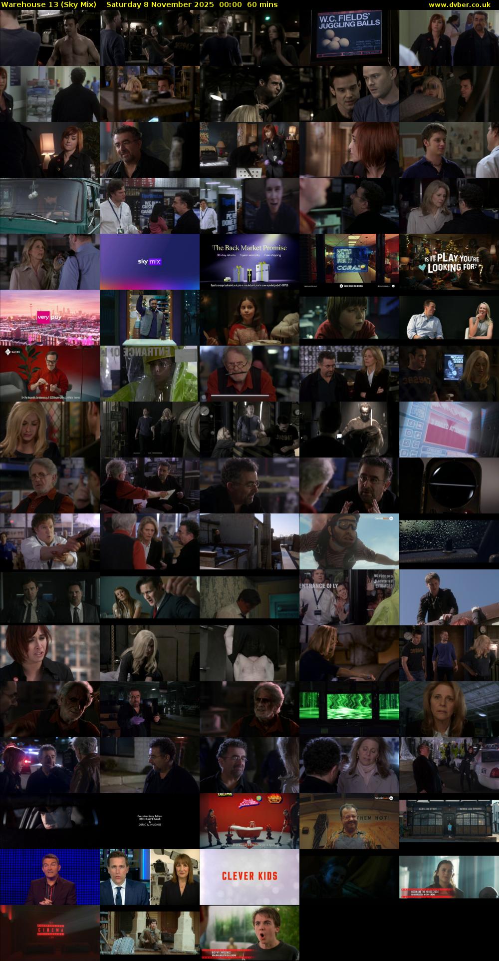 Warehouse 13 (Sky Mix) Saturday 8 November 2025 00:00 - 01:00