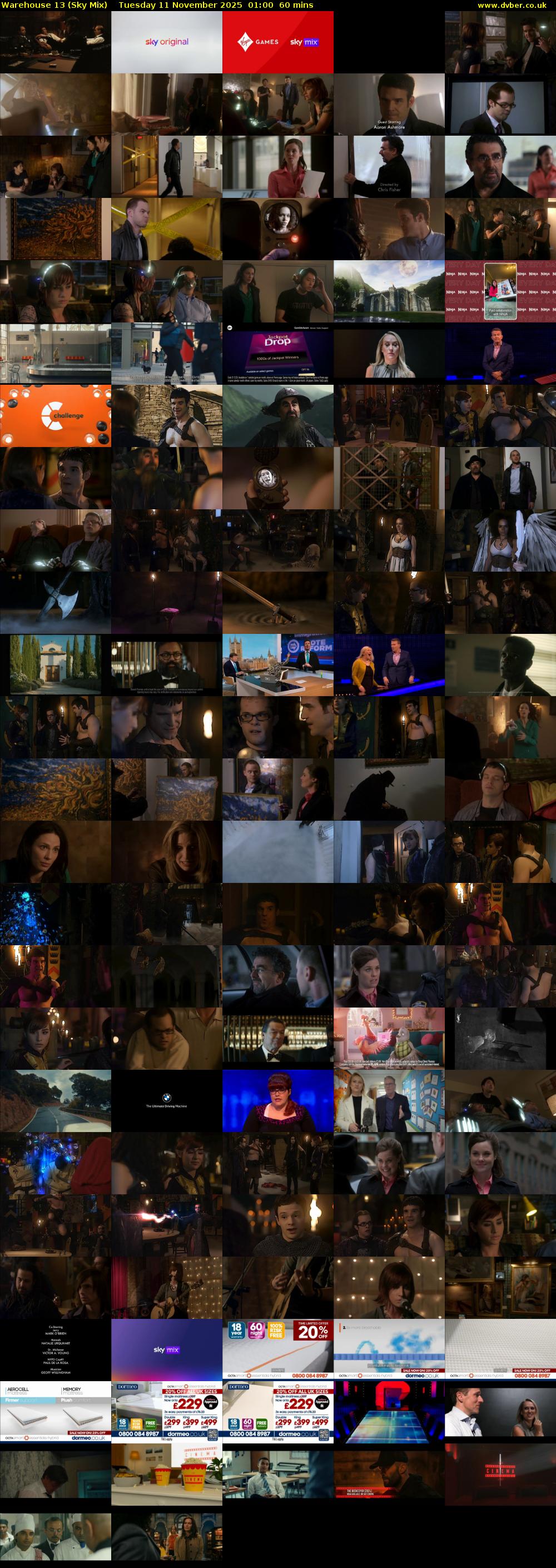 Warehouse 13 (Sky Mix) Tuesday 11 November 2025 01:00 - 02:00