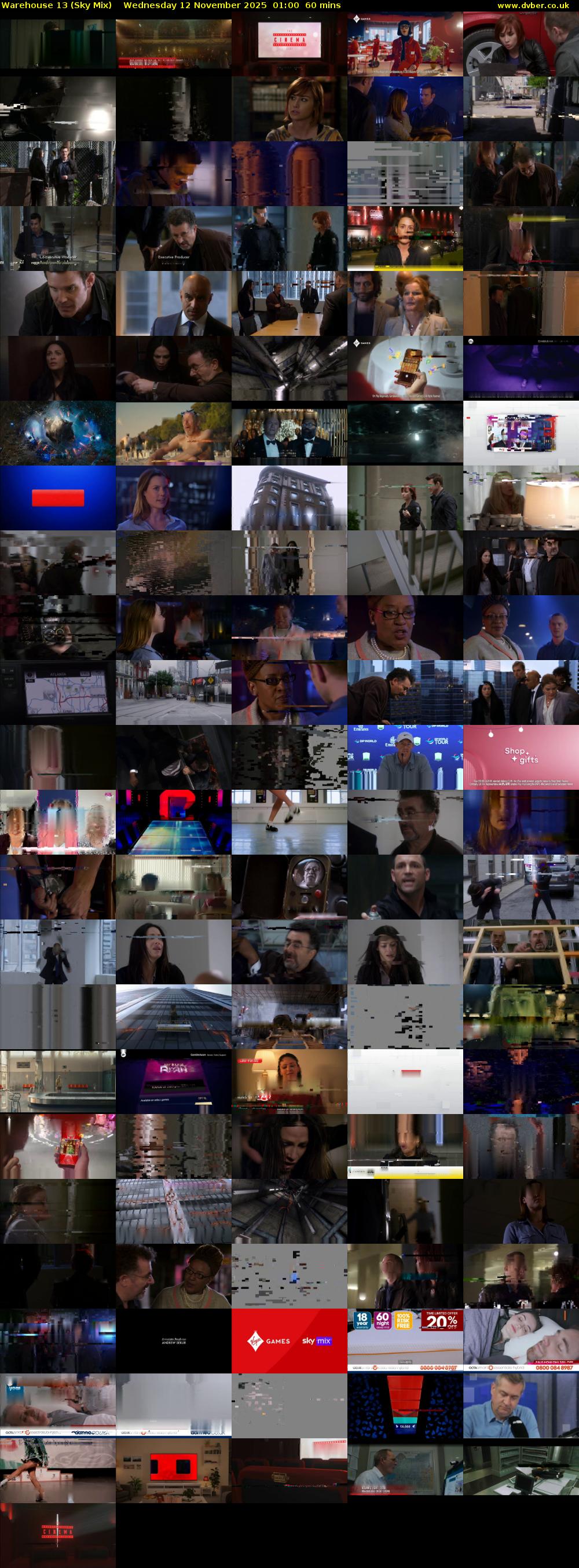 Warehouse 13 (Sky Mix) Wednesday 12 November 2025 01:00 - 02:00
