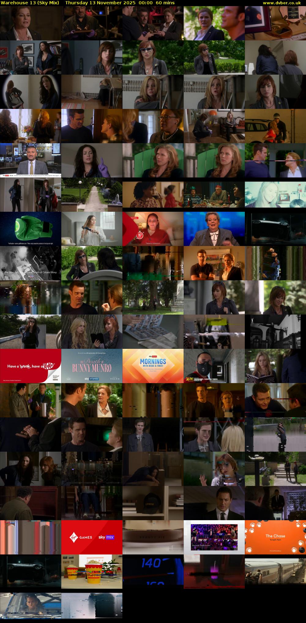 Warehouse 13 (Sky Mix) Thursday 13 November 2025 00:00 - 01:00